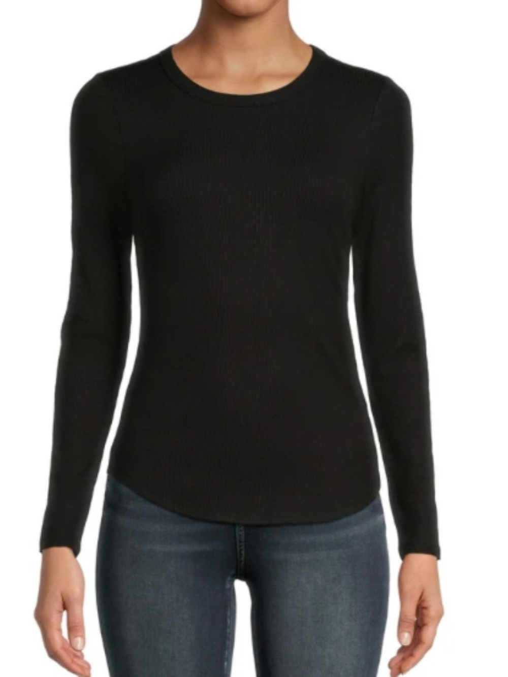 No Boundaries Black Long Sleeve Ribbed Shirt